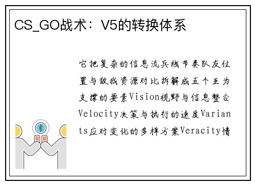 CS_GO战术：V5的转换体系